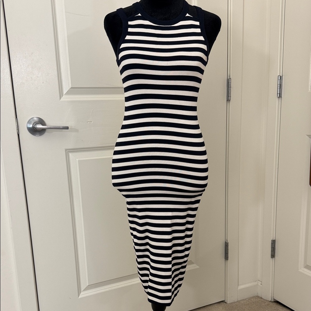 Michael Kors Striped Knit Bodycon Dress – XXS
